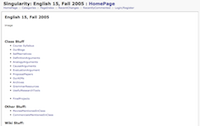 Screencapture of English Composition Wiki Homepage
